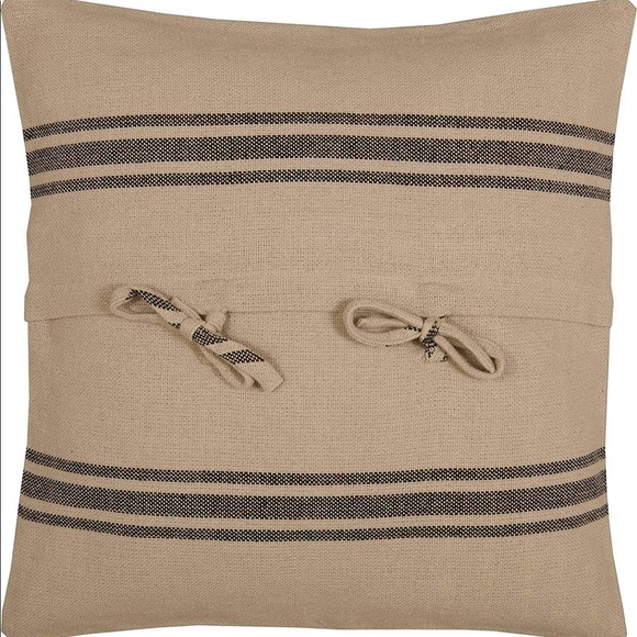 20x20 Neutral Cotton Stripe Pillow Covers - Picture 3 of 6